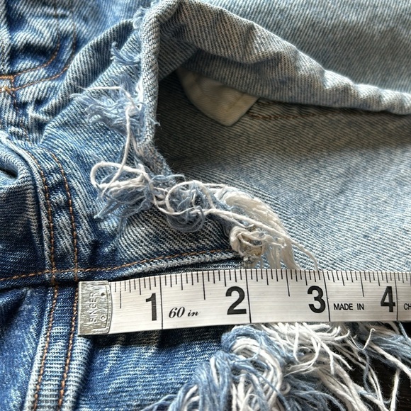 AGOLDE Jean Short PARKER VINTAGE CUT OFF High Rise Raw Hem Sz 27 - Picture 12 of 14